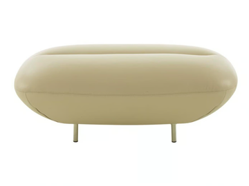 MANAROLA - Upholstered leather footstool by Ligne Roset - view 2